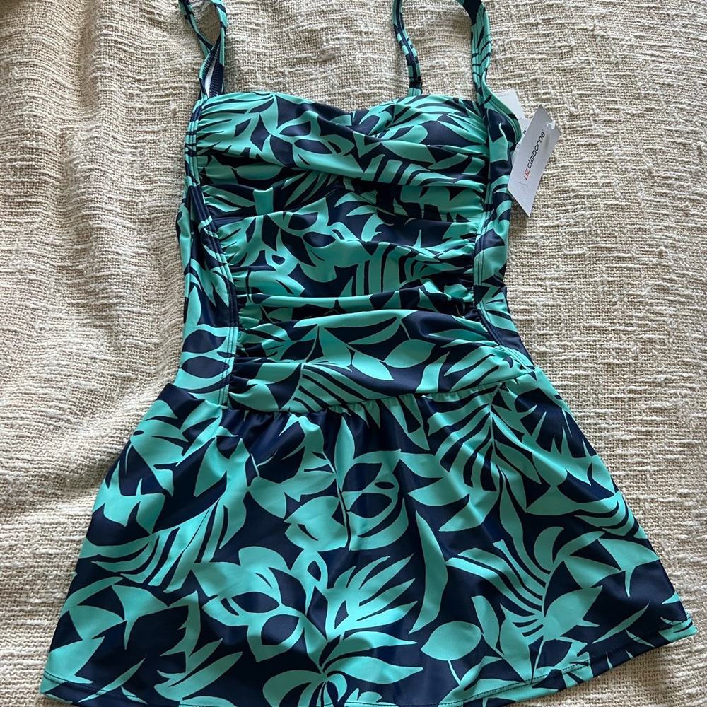 Liz Claiborne Tropical Leaf Swimsuit